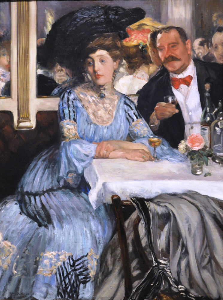 At Mouquin's by William Glackens, 1905